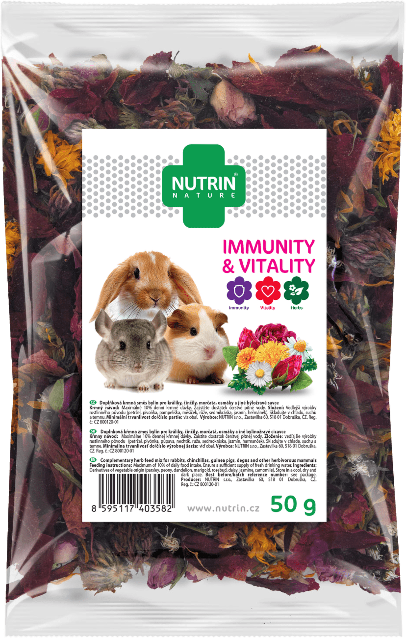 Pamlsek NUTRIN Nature Immunity & Vitality pro hlodavce 50g
