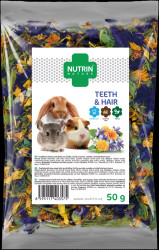 Pamlsek NUTRIN Nature Teeth & Hair pro hlodavce 50g