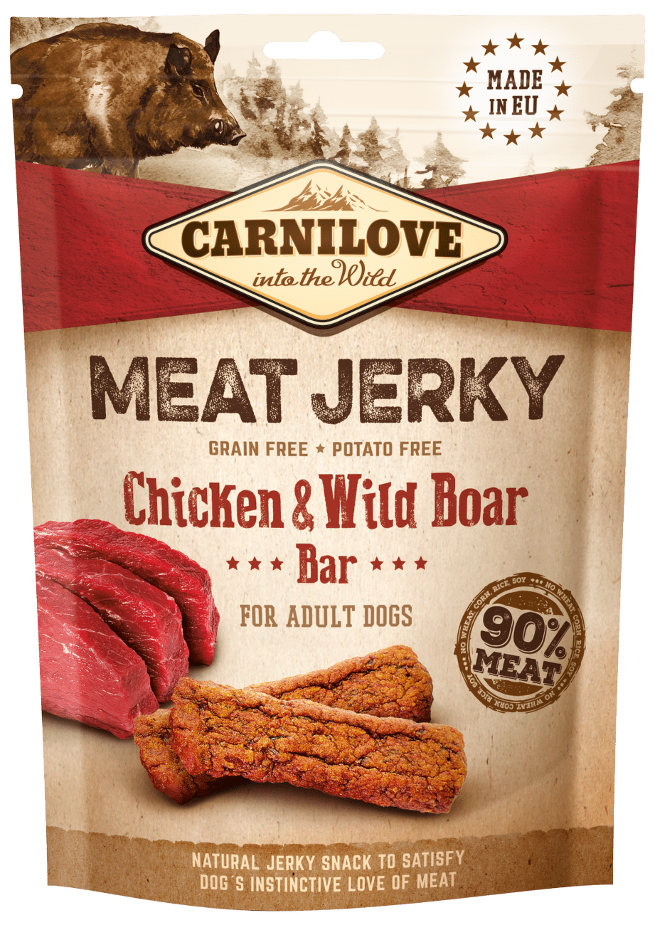 Pamlsky Carnilove Chicken & Wild Boar Bar 100g