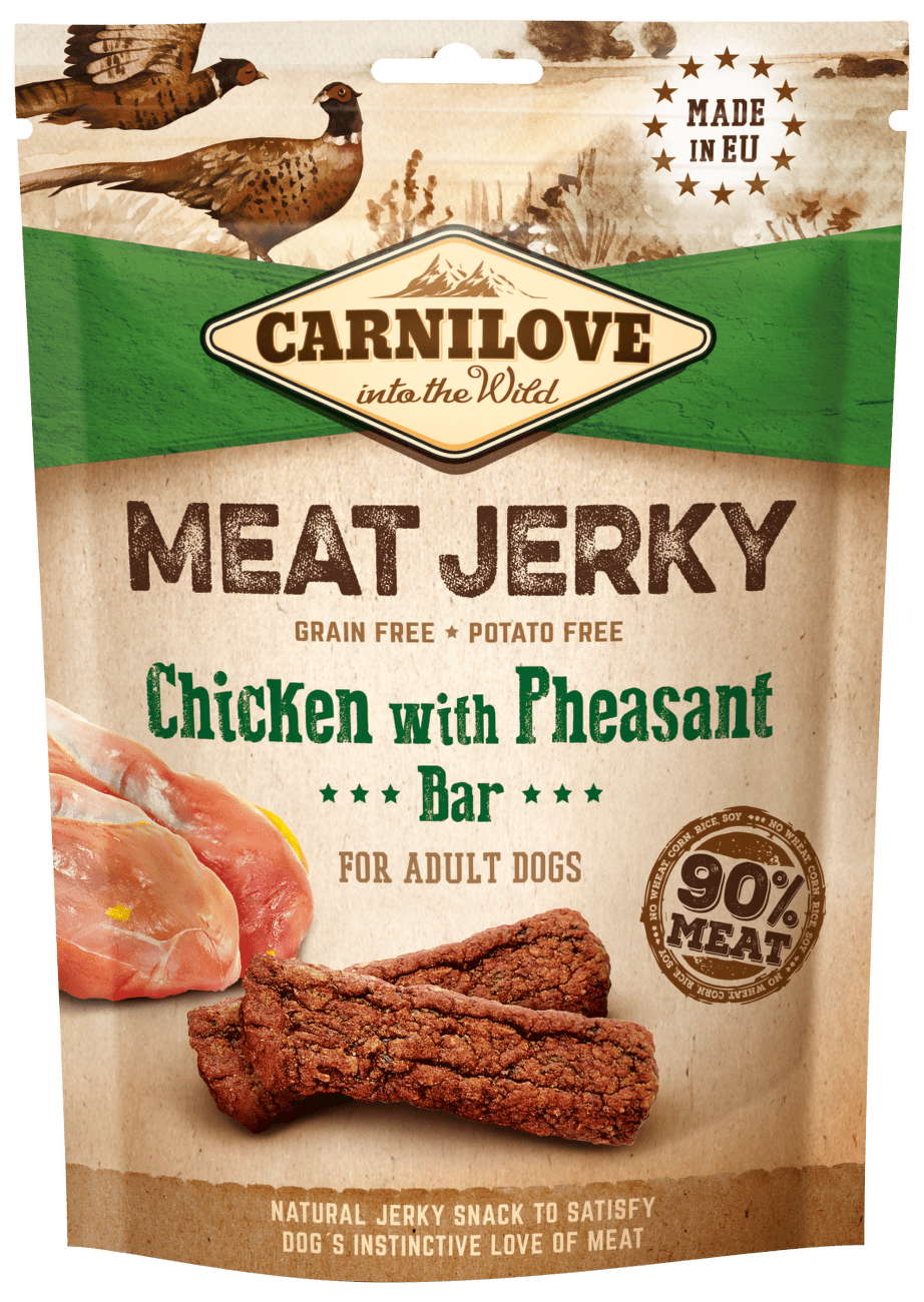 Pamlsky Carnilove Jerky Chicken with Pheasant Bar 100g