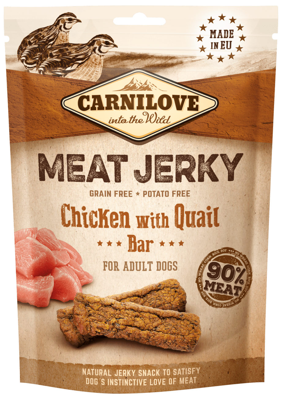 Pamlsky Carnilove Jerky Chicken with Quail Bar 100g