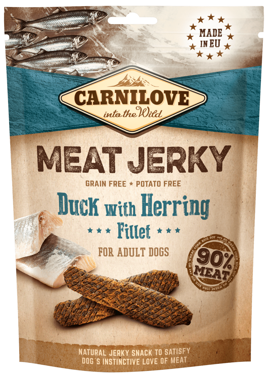 Pamlsky Carnilove Jerky Duck with Herring Fillet 100g