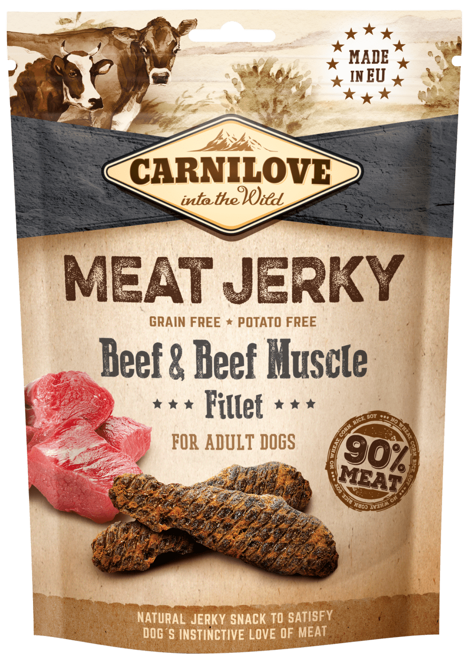 Pamlsky Carnilove Jerky Snack Beef & Beef Muscle Fillet 100g