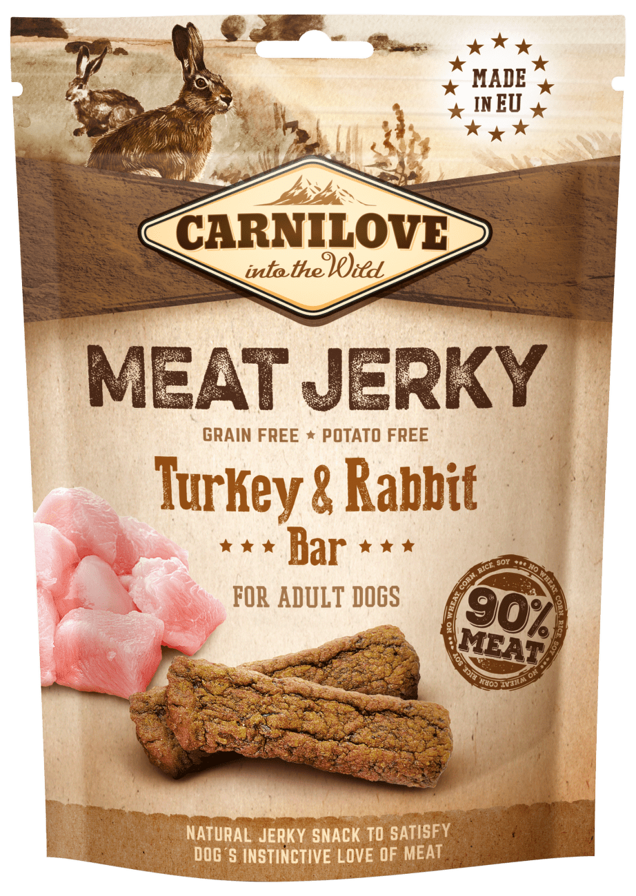 Pamlsky Carnilove Jerky Turkey & Rabbit Bar 100g