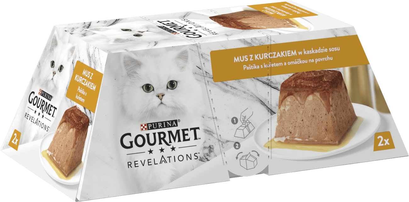 Paštika Gourmet Revelations s kuřetem a omáčkou 2×57 g