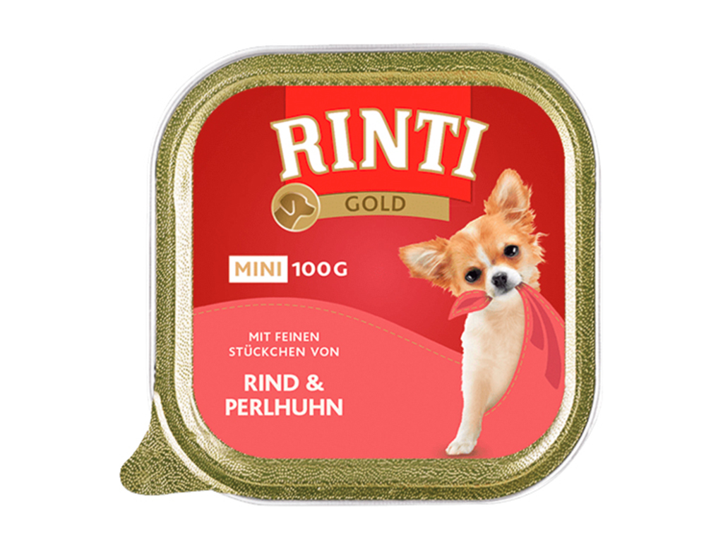 Paštika RINTI GOLD Mini hovězí + perlička 100 g