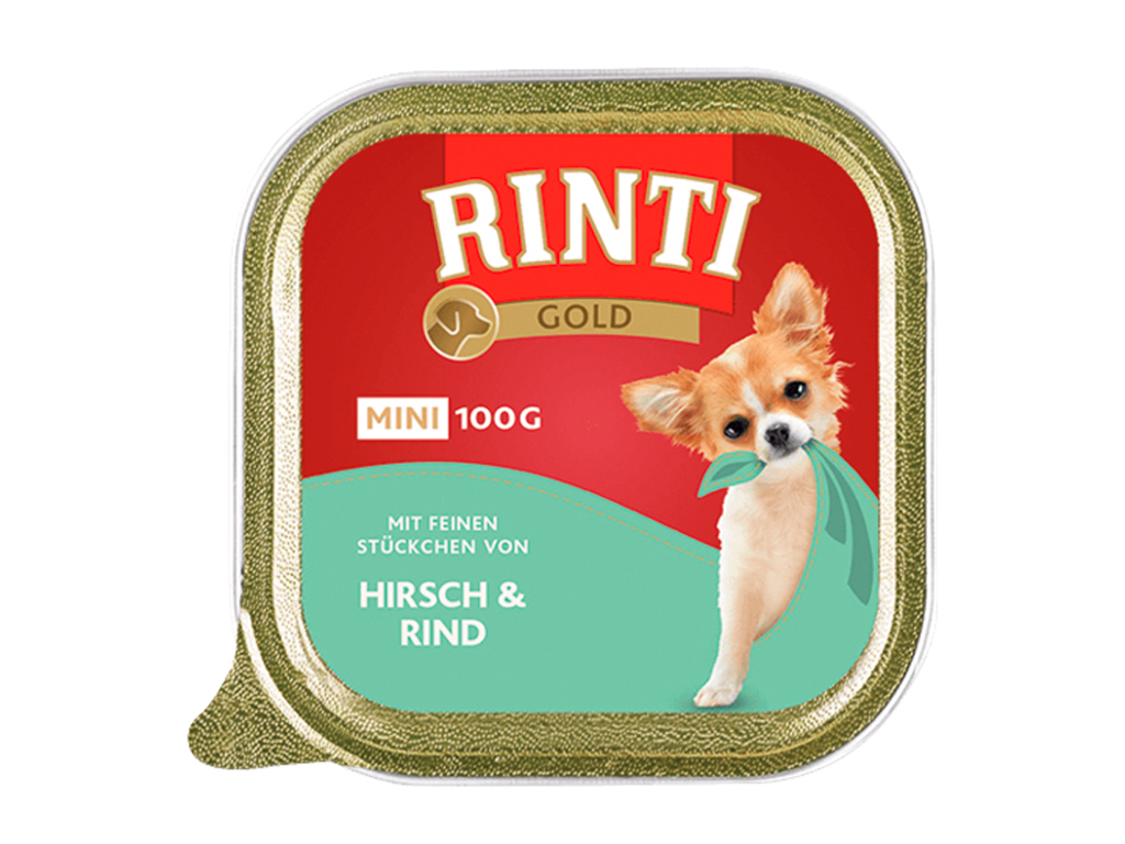 Paštika RINTI GOLD Mini jelen + hovězí 100 g