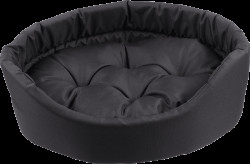 Pelech Dog Fantasy oval s polštářem šedý 48x40x15 cm