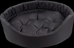 Pelech Dog Fantasy oval s polštářem šedý 91x81x21cm
