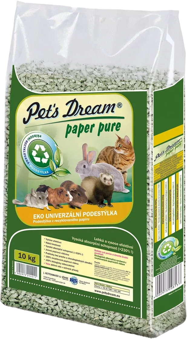 Pelety JRS Pet´s Dream Paper Pure 10kg