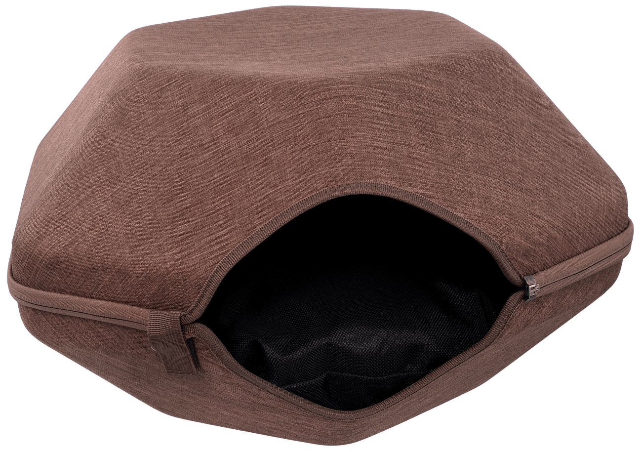 Pelíšek Magic Cat Hexagon hnědý 53cm