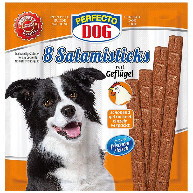 Perfecto Dog 8 × salámek s drůbežím masem