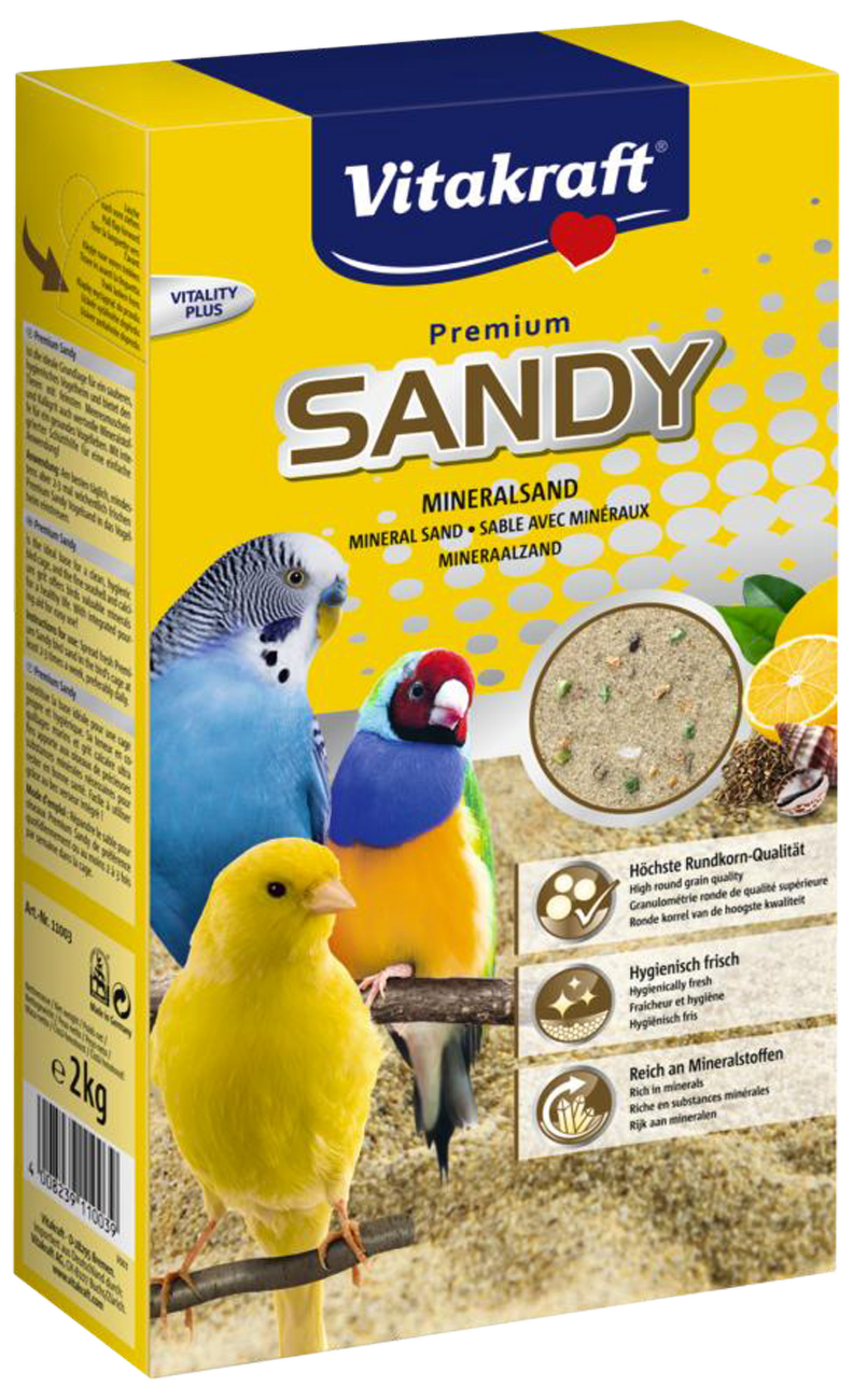 Písek Vitakraft Vita Sandy písek pro malé papoušky 2kg