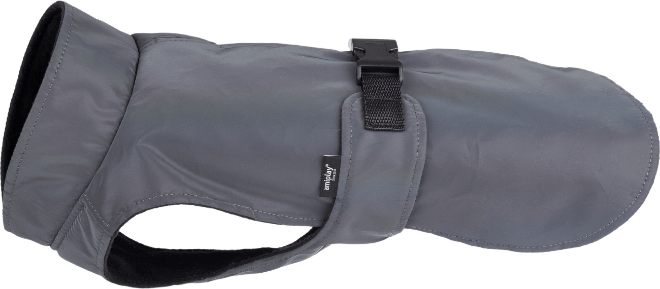 Pláštěnka pro psy Amiplay Petrol reflexní šedá 25 × 34 × 36–44 cm