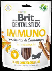Pochoutka Brit Dental stick imunita s probiotiky a skořicí 7ks
