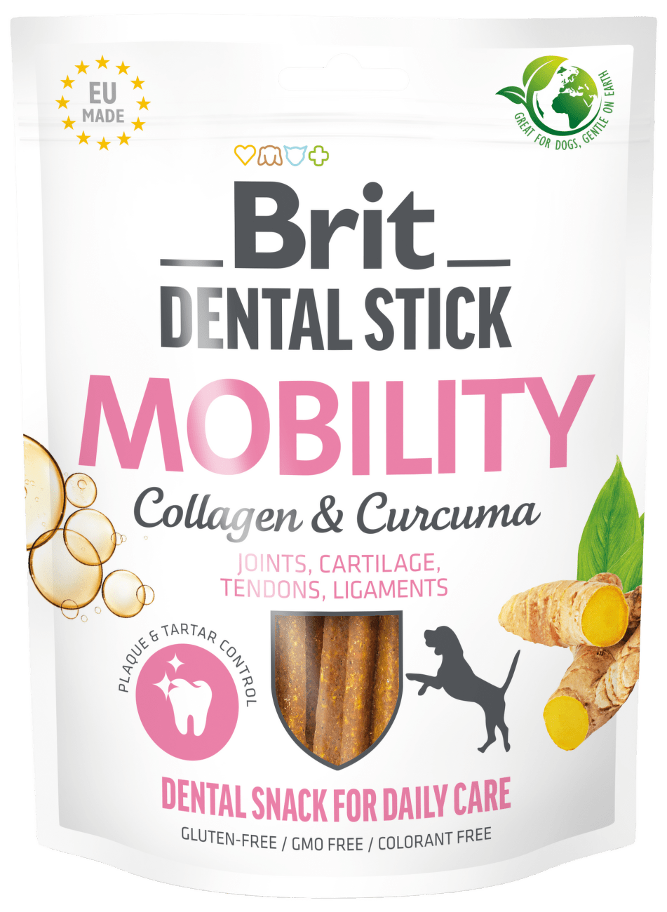 Pochoutka Brit Dental stick klouby kurkuma a kolagen 7ks