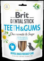 Pochoutka Brit Dental stick zuby a dásně heřmánek a šalvěj 7ks