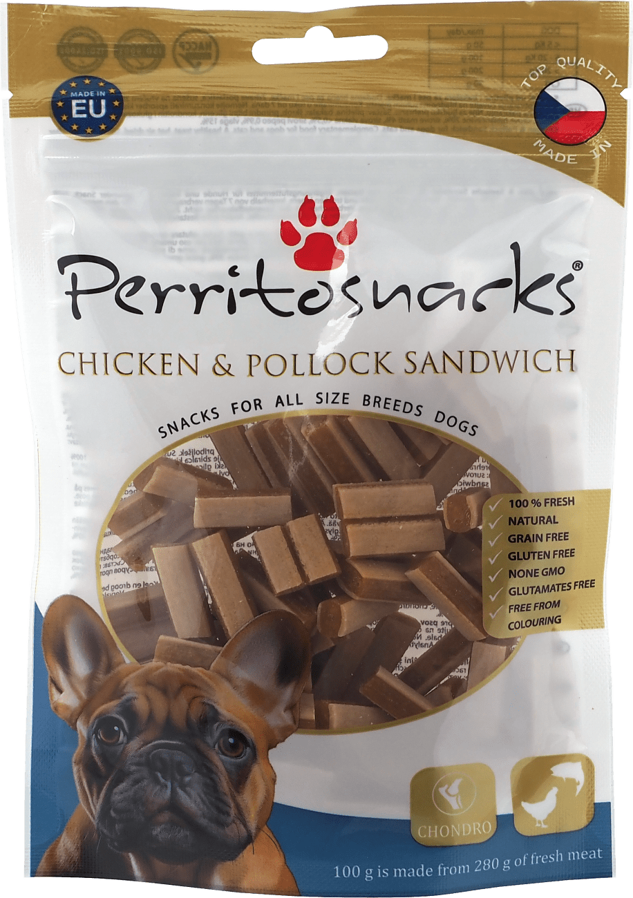 Pochoutka Perrito Chicken & Pollock sandwich 100g