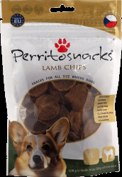 Pochoutka Perrito sušené jehněčí chipsy pro psy 100 g