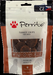 Pochoutka Perrito sušené krůtí chipsy pro psy 100 g