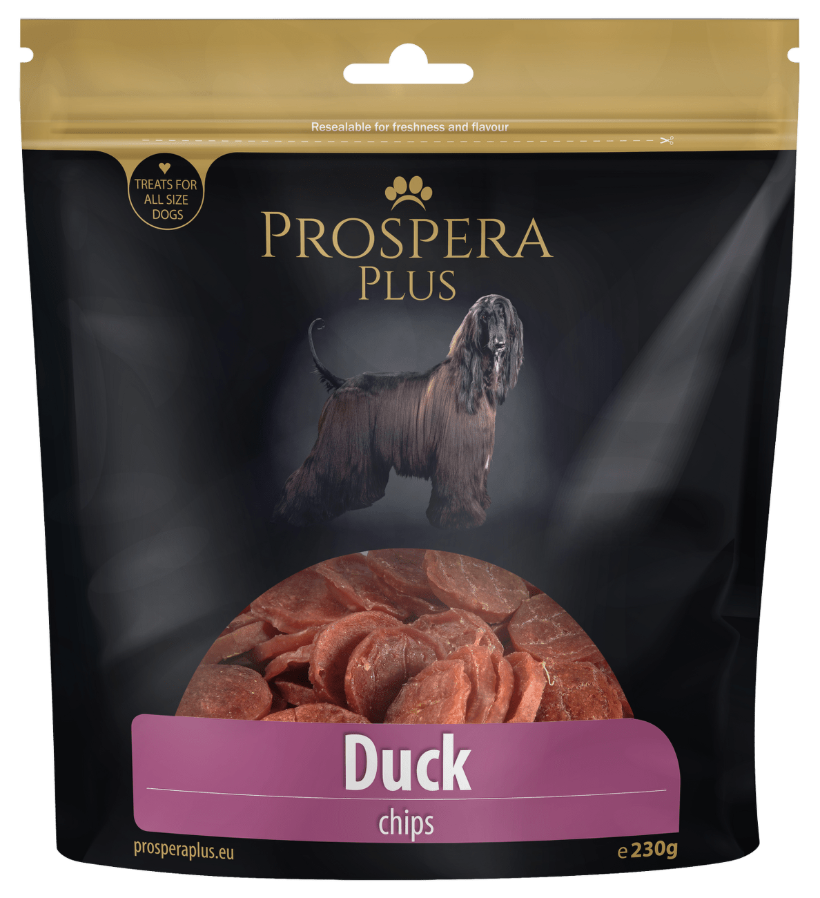 Pochoutka Prospera Plus kolečka z kachního masa 230g