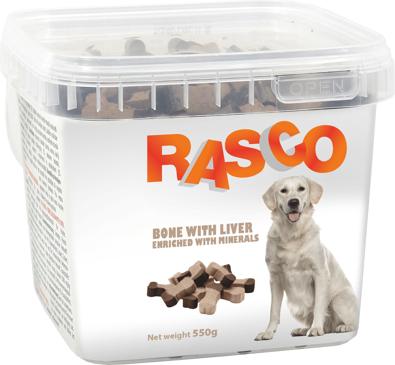 Pochoutka Rasco kost s játry a minerály 3cm 550g