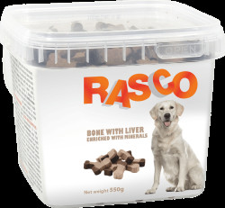 Pochoutka Rasco kost s játry a minerály 3cm 550g