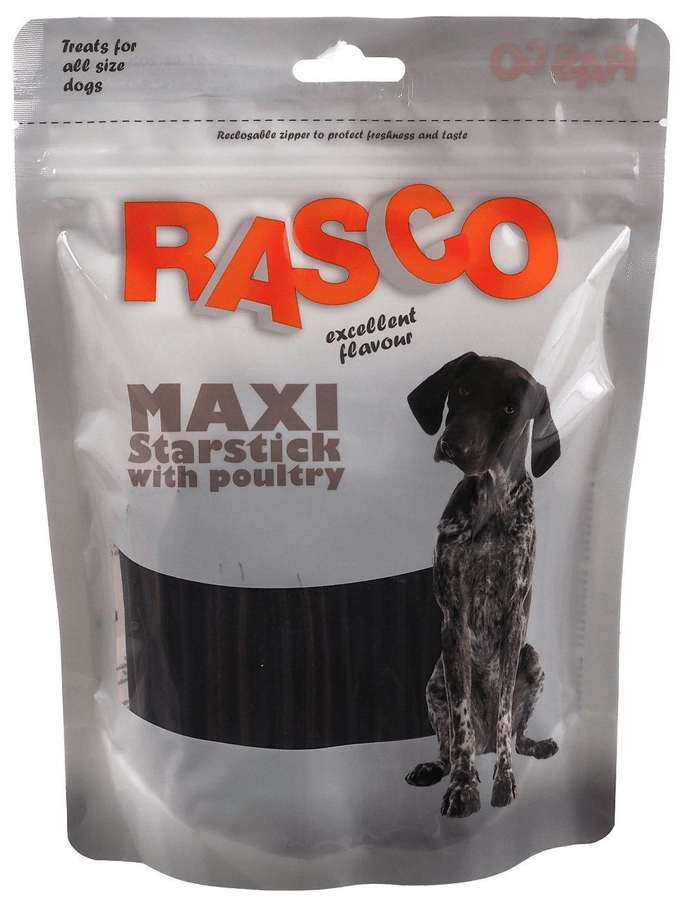 Pochoutka Rasco Maxi tyčinka ve tvaru hvězdy s drůbežím 10cm 450g