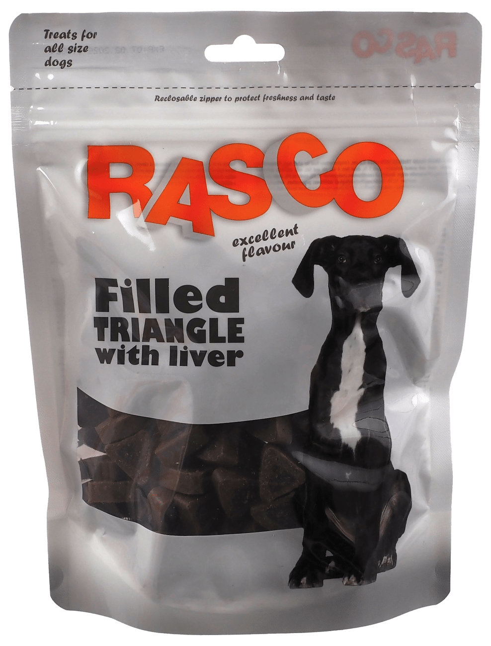 Pochoutka Rasco Plněný trojúhelníček s játry 2,2cm 450g