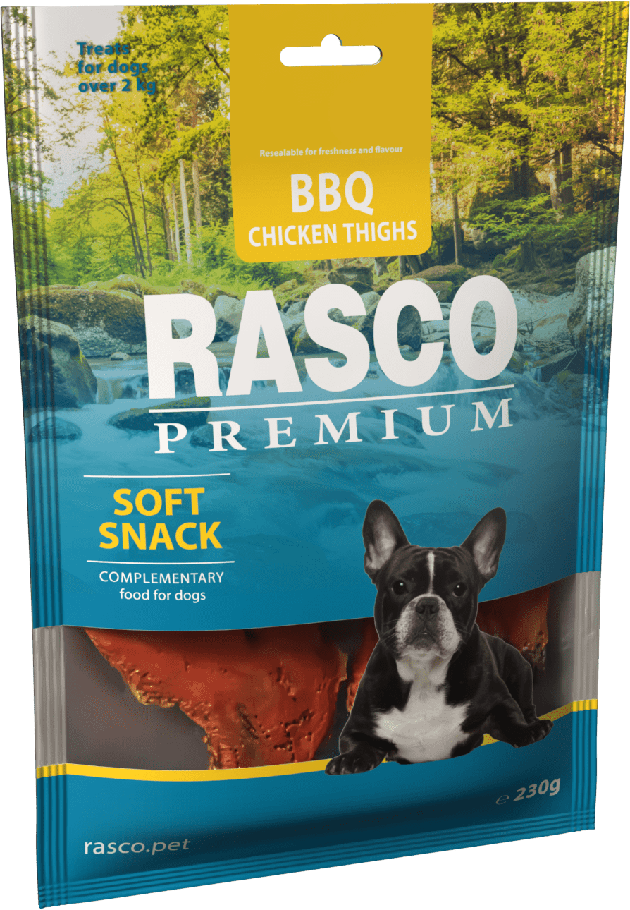 Pochoutka Rasco Premium BBQ Kuřecí stehna 230g
