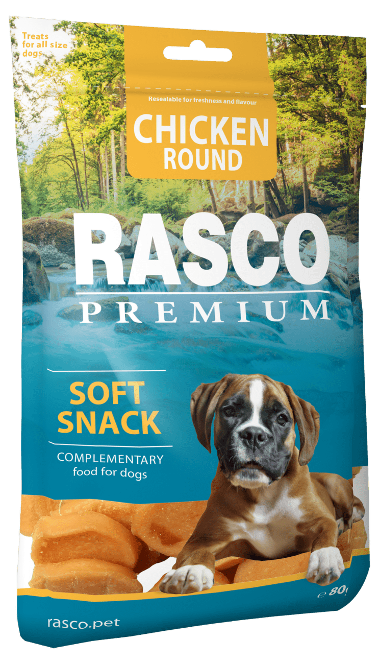 Pochoutka Rasco Premium kolečka z kuřecího masa 80g