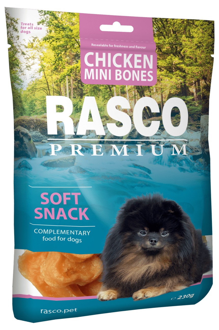 Pochoutka Rasco Premium mini kosti z kuřecího masa 230g