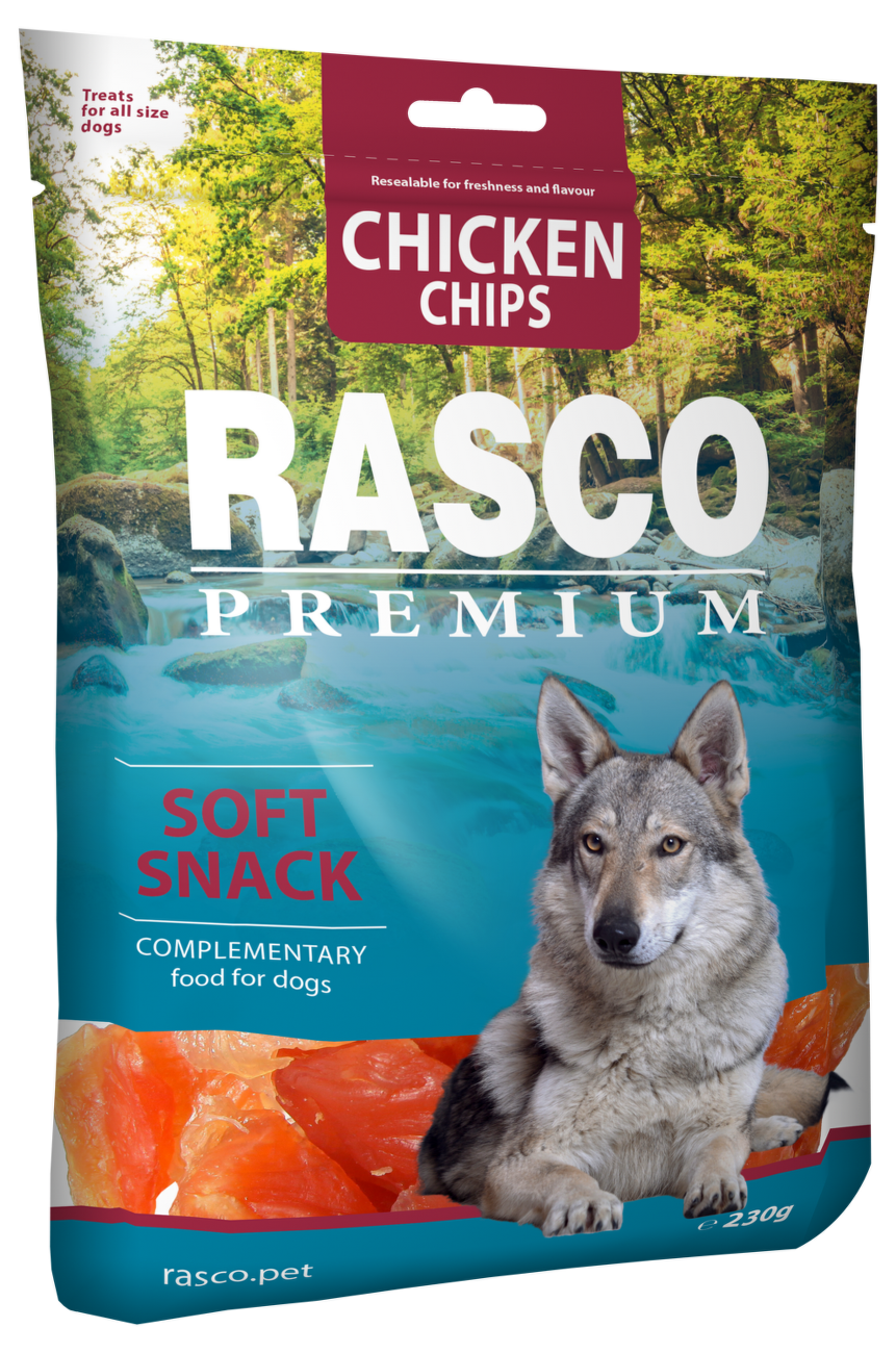Pochoutka Rasco Premium plátky s kuřecím masem 230g