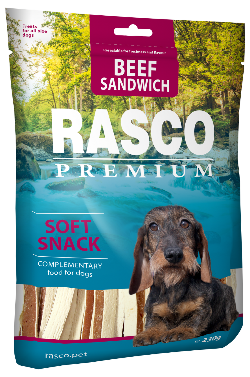 Pochoutka Rasco Premium sendviče z hovězího masa 230g