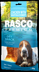 Pochoutka Rasco Premium uzel bůvolí obalené kuřecím masem 80g