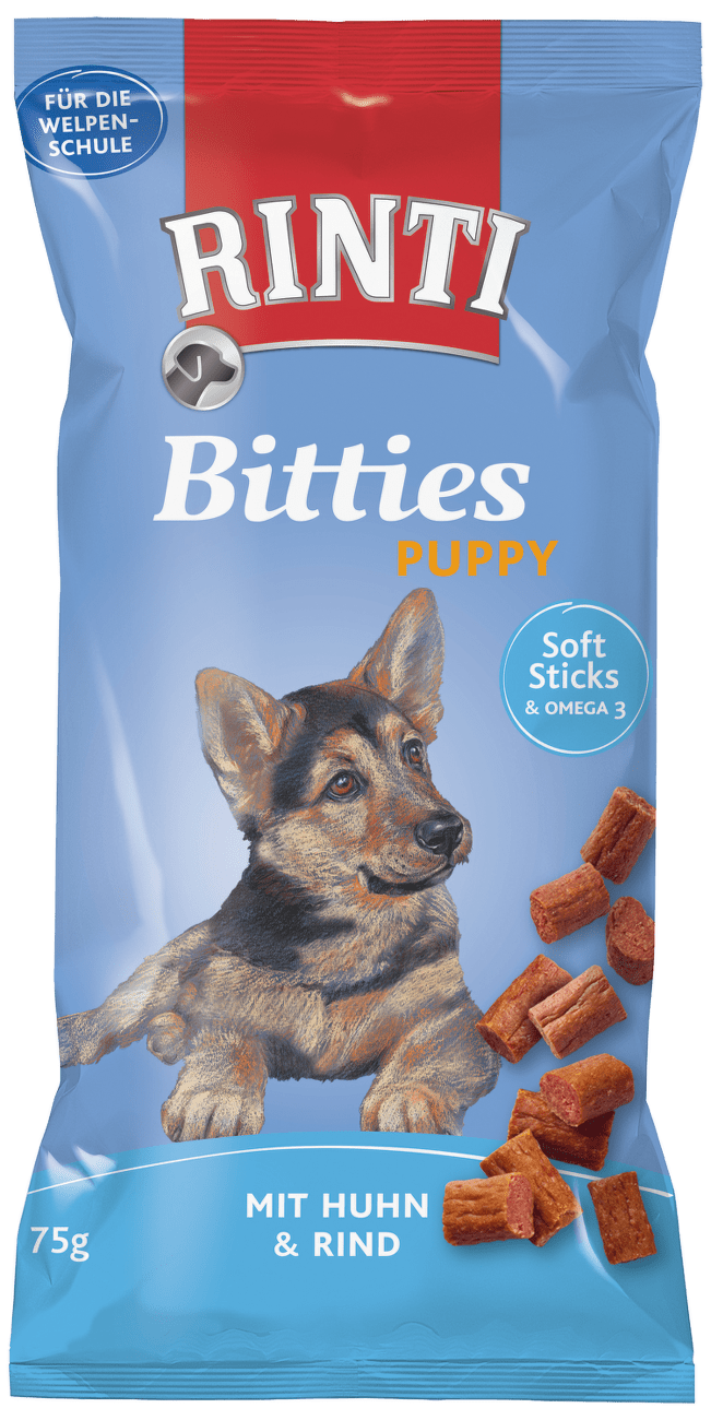 Pochoutka Rinti Extra Bitties Puppy kuře+hovězí 75g