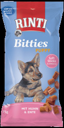 Pochoutka Rinti Extra Bitties Puppy kuře+kachna 75g
