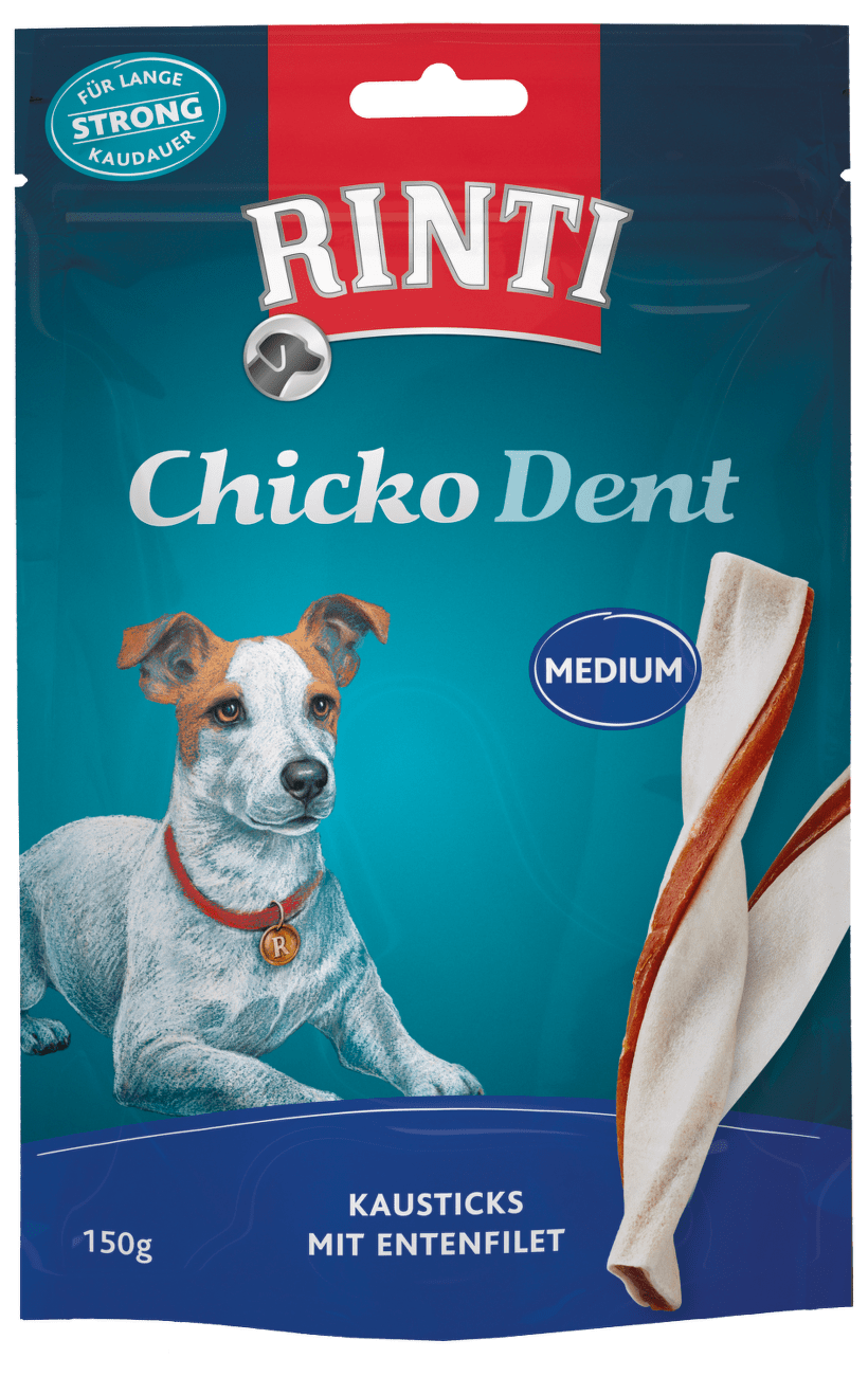 Pochoutka Rinti Extra Chicko Dent Medium kachna 150g