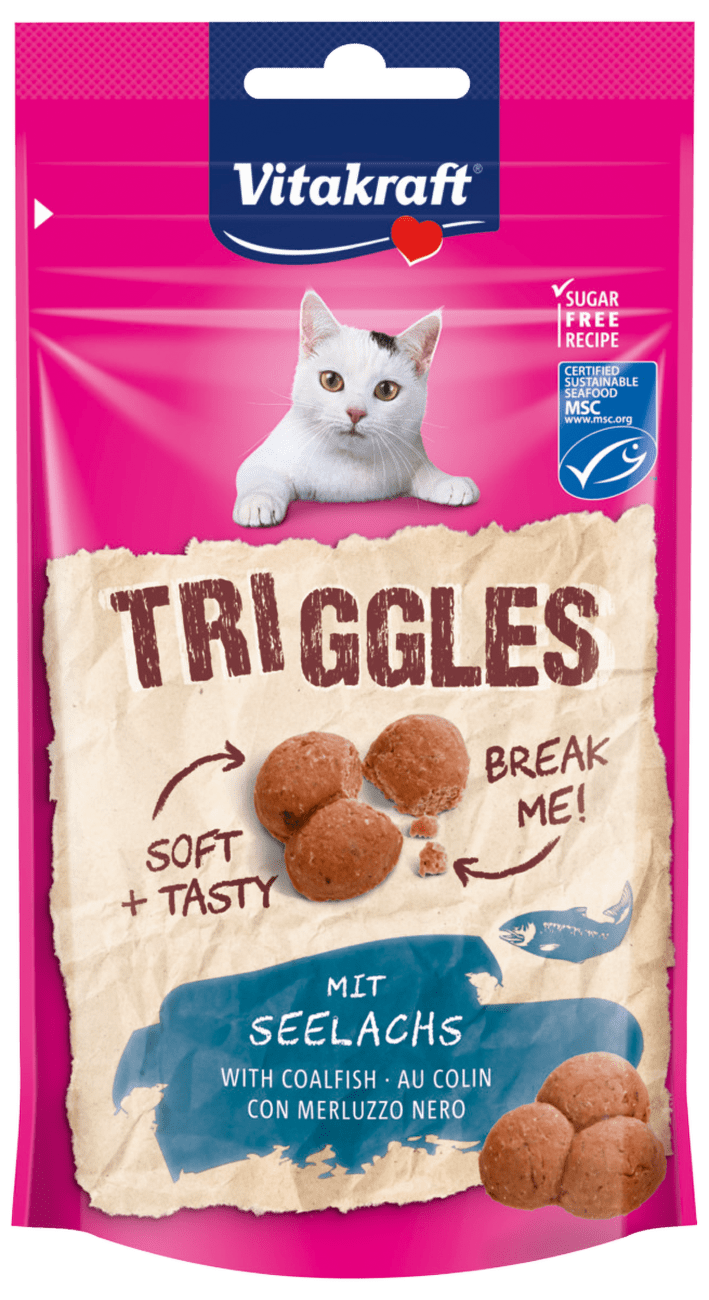 Pochoutka Vitakraft Triggles s lososem 40g