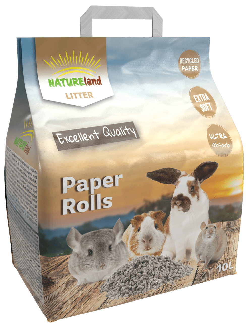 Podestýlka Nature Land Paper Rolls 10l