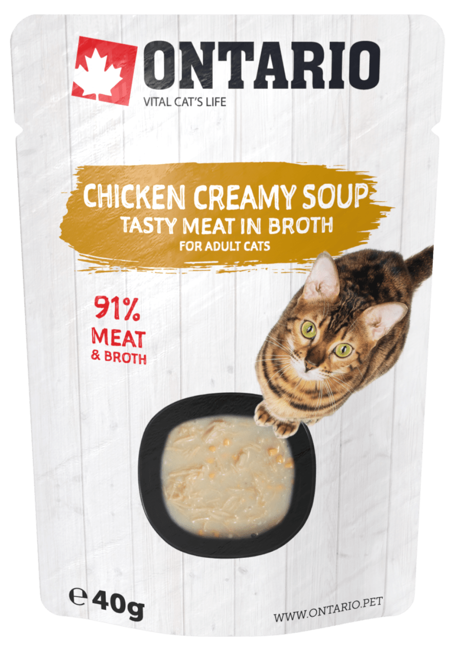 Polévka Ontario Cat Soup Chicken & Cheese with rice 40g
