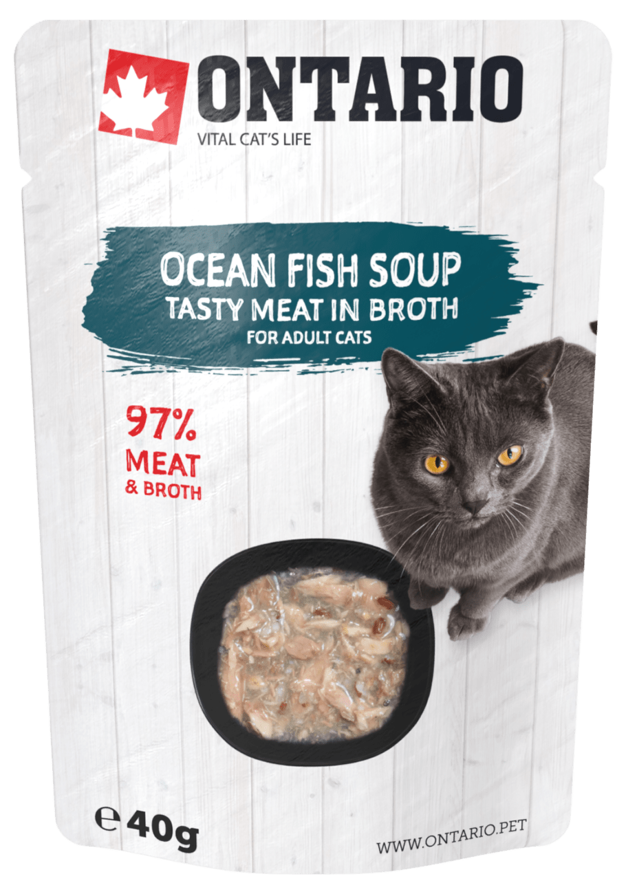 Polévka Ontario Cat Soup Ocean Fish with vegetables 40g