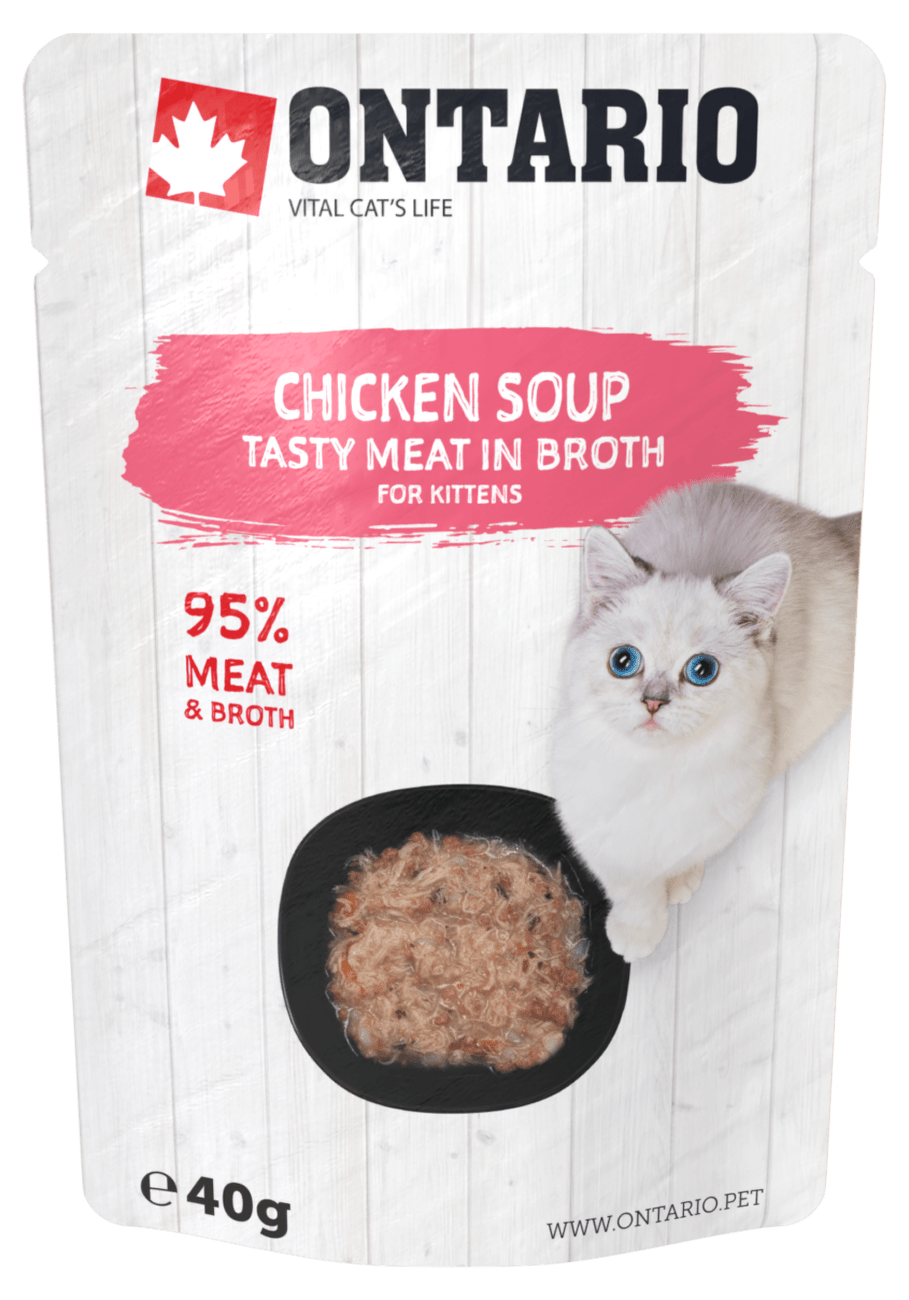 Polévka Ontario Kitten Soup Chicken, Carrot & Rice 40g