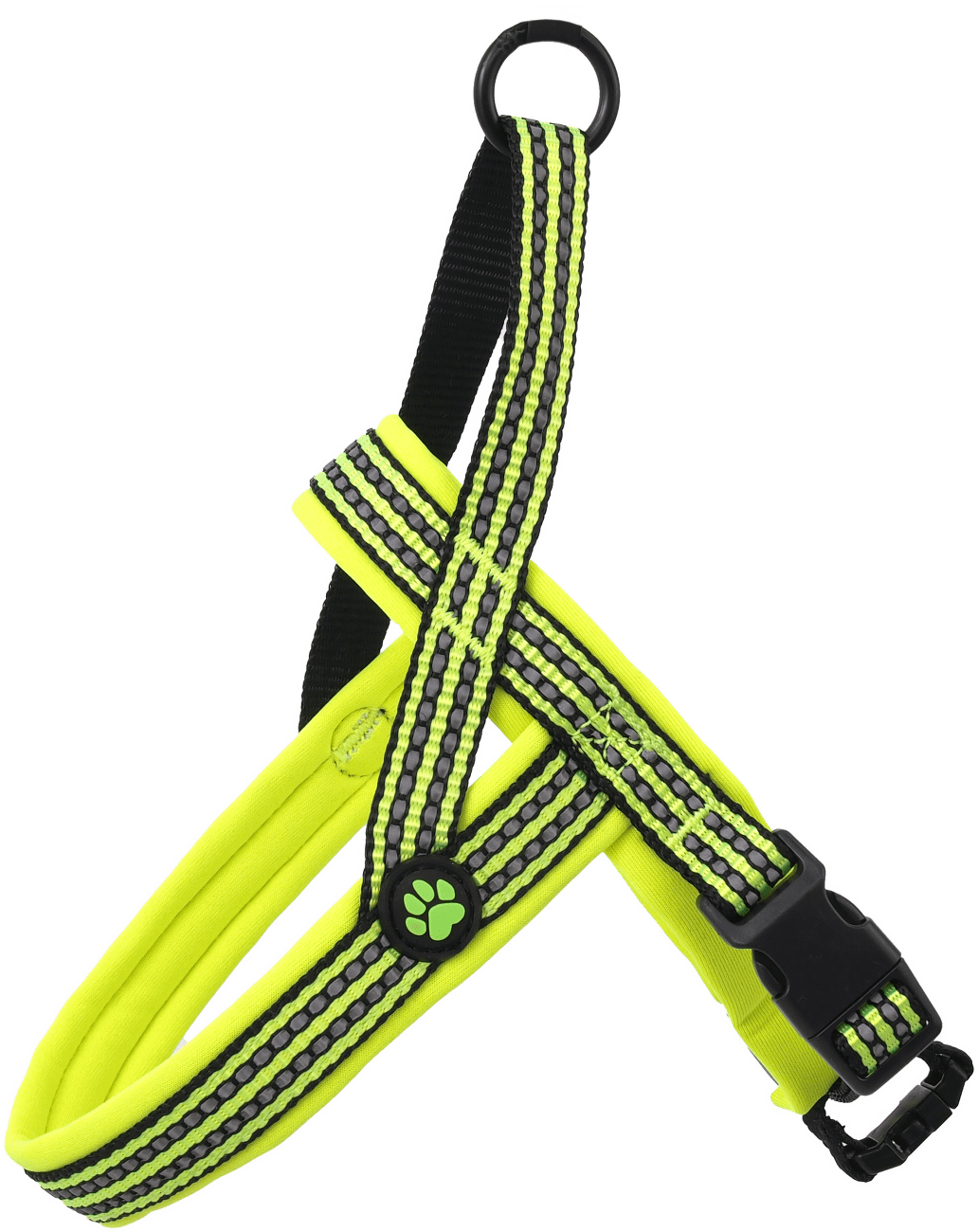 Postroj Active Dog Neoprene XL limetka 3,2x88-110cm