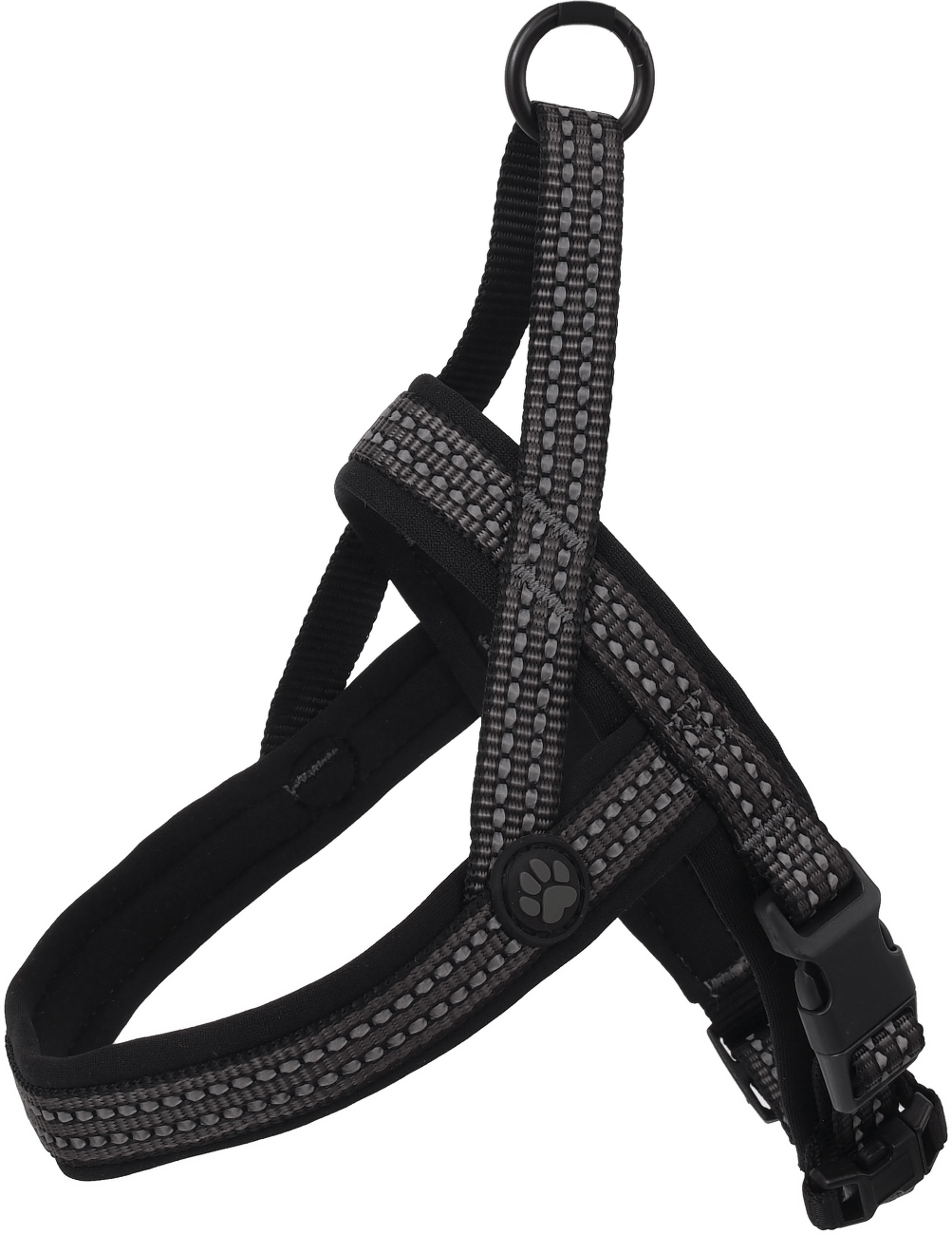 Postroj Active Dog Neoprene XL šedý 3,2x88-110cm