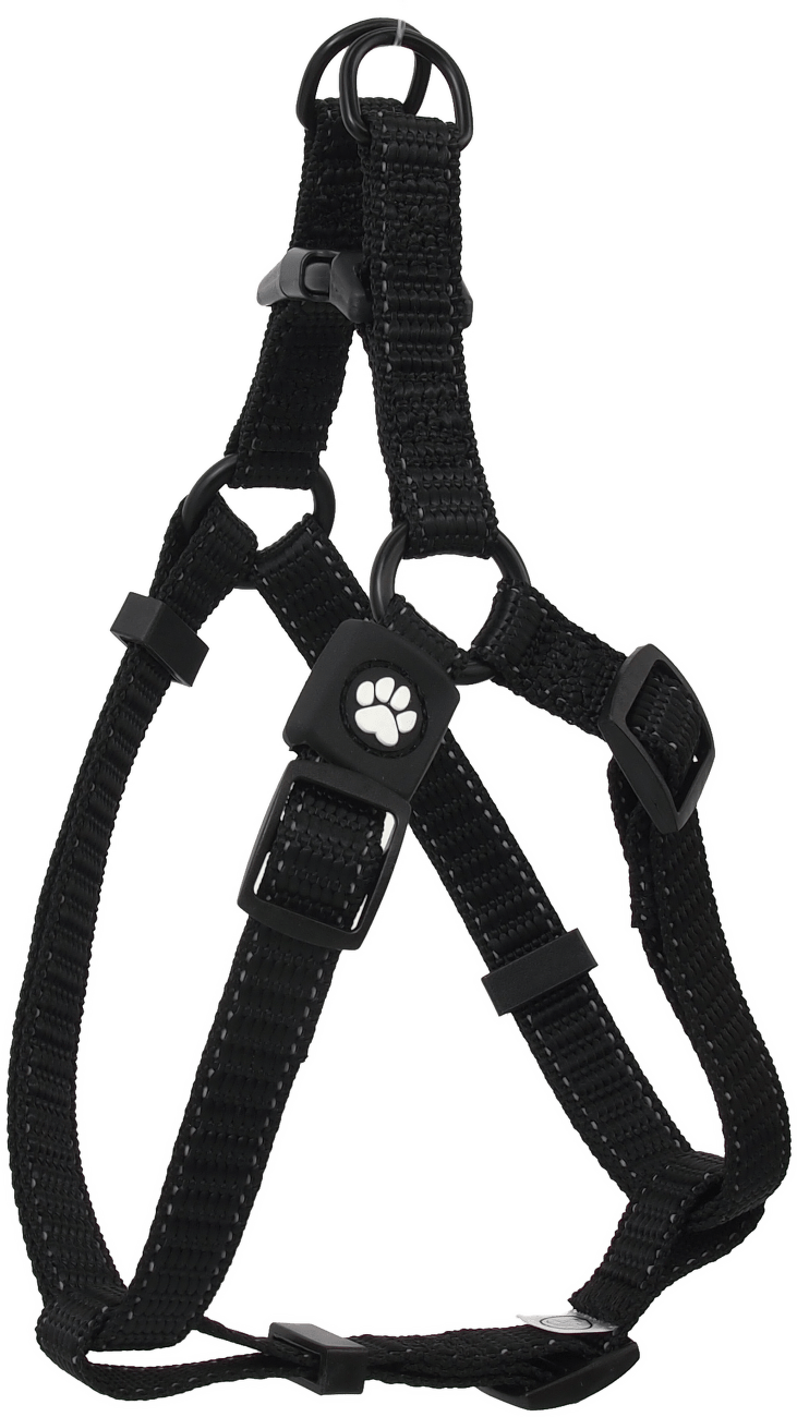 Postroj Active Dog Premium M černý 2x53-77cm