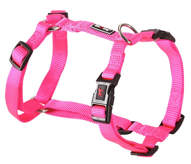 Postroj Gimborn Nylon H 1,0 x 33-44 cm růžový