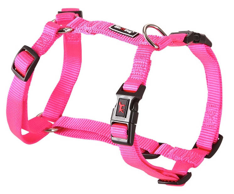 Postroj Gimborn Nylon H 1,5 x 40 - 55 cm růžový