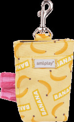Pouzdro na sáčky na psí exkrementy Amiplay BeHappy Banana 6 × 2 × 11 cm