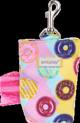 Pouzdro na sáčky na psí exkrementy Amiplay BeHappy Donut 6 × 2 × 11 cm